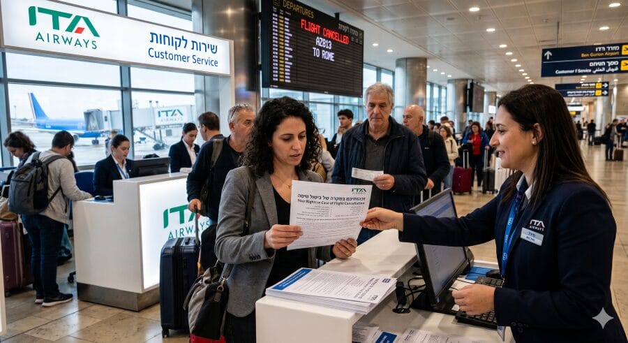 ביטול טיסה ITA Airways - פסק דין על זכויות נוסעים